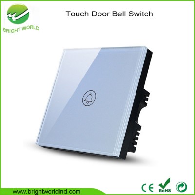 smart home system crystal tempered glass panel smart touch door bell switch