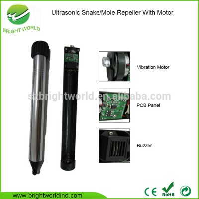 aluminum tube battery operated sonic & motor vibration mole/vole/snake repeller